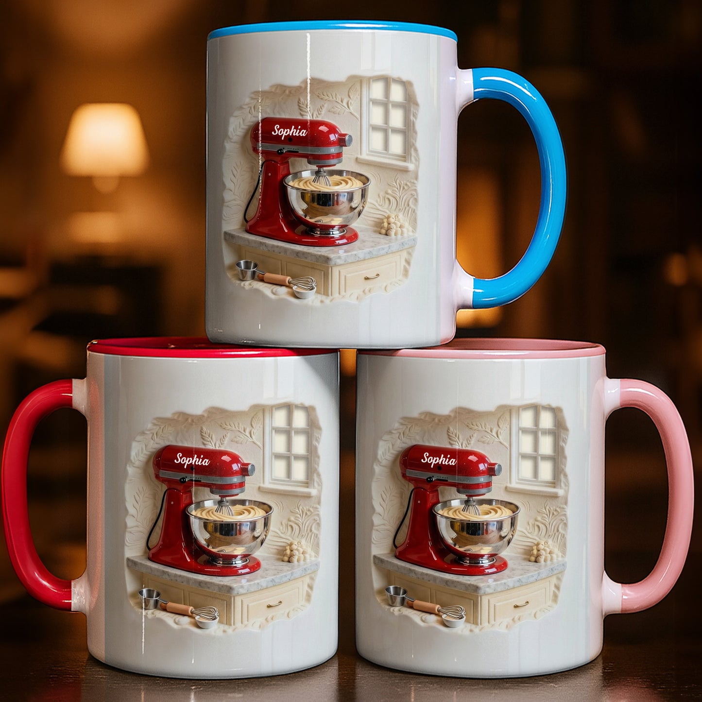 Baking Is My Therapy Red Stand Mixer Kitchen Scene