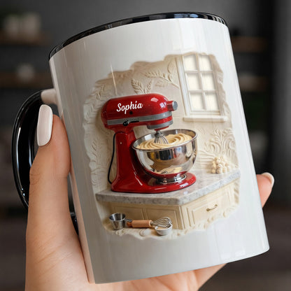 Baking Is My Therapy Red Stand Mixer Kitchen Scene