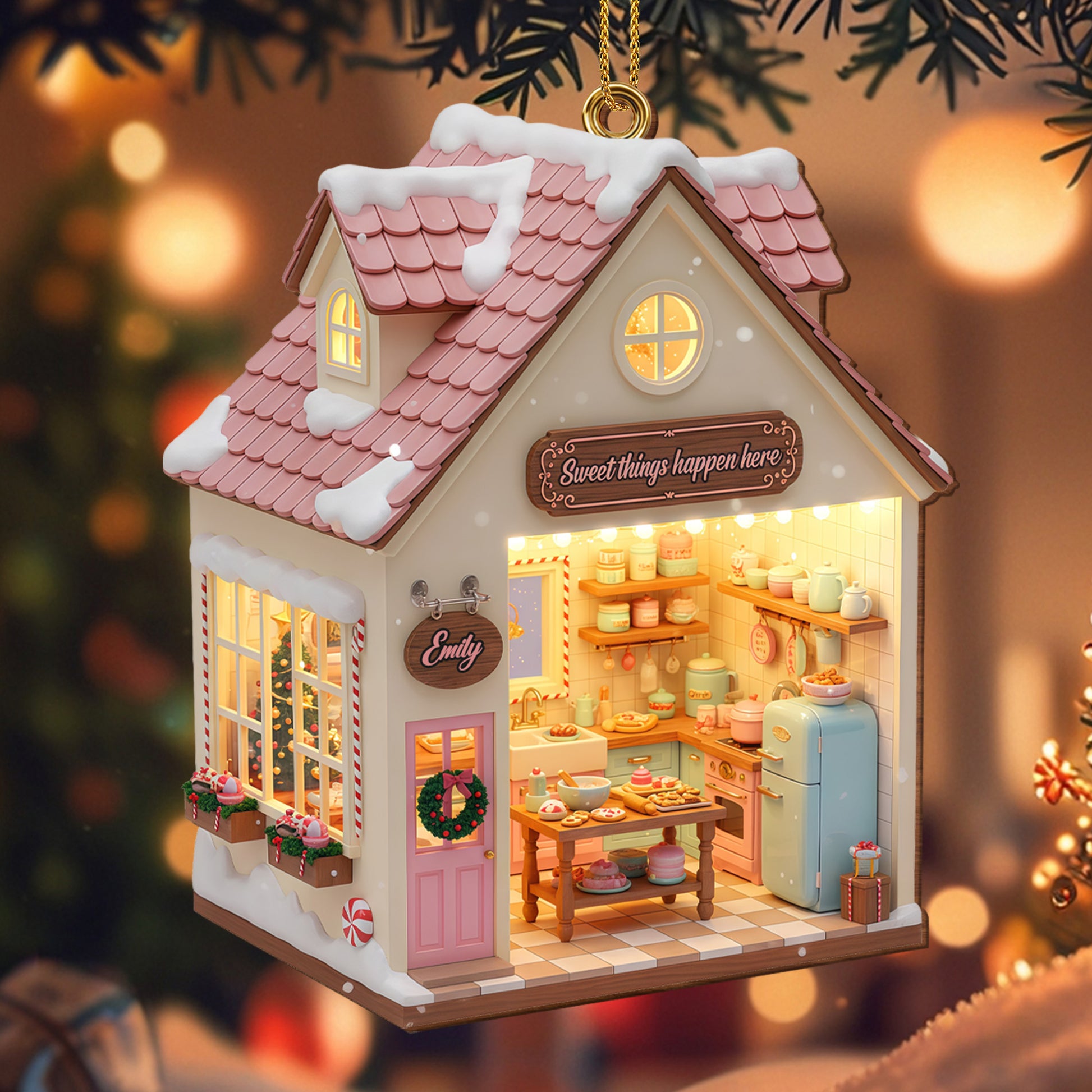 Sweet Things Happen Here, House Ornament