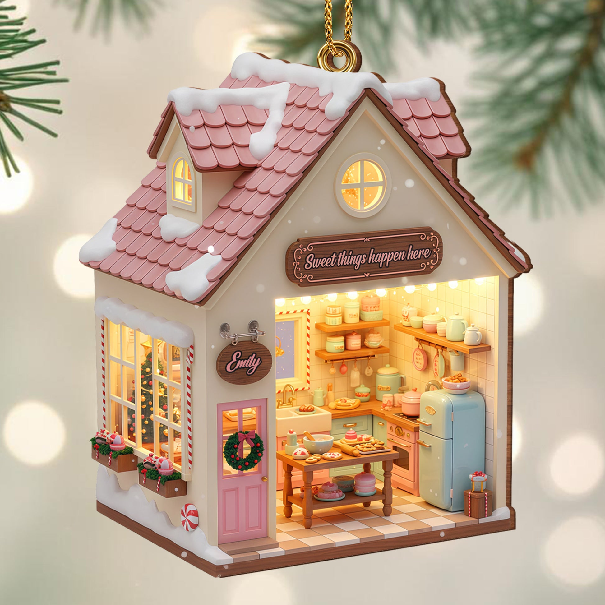 Sweet Things Happen Here, House Ornament