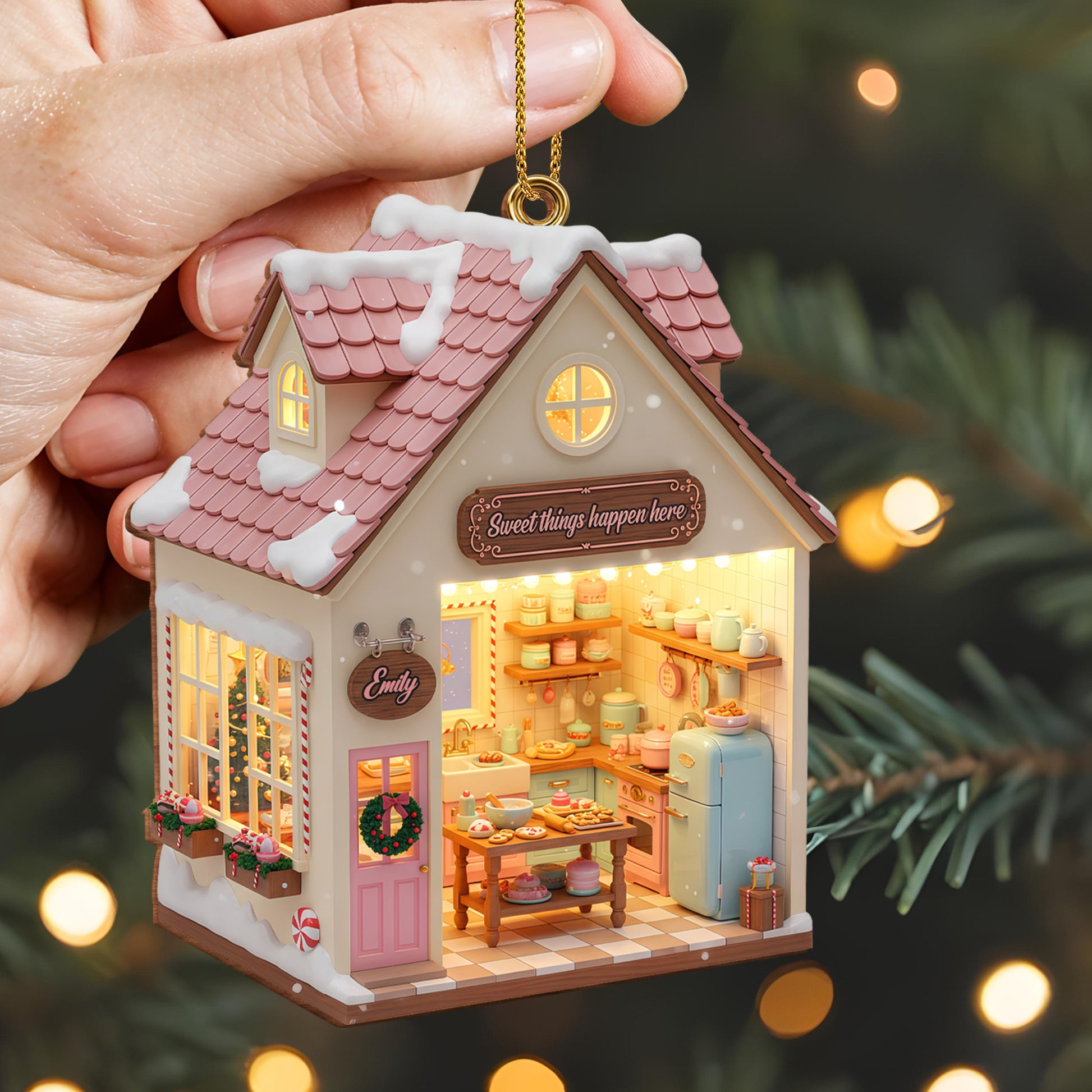 Sweet Things Happen Here, House Ornament