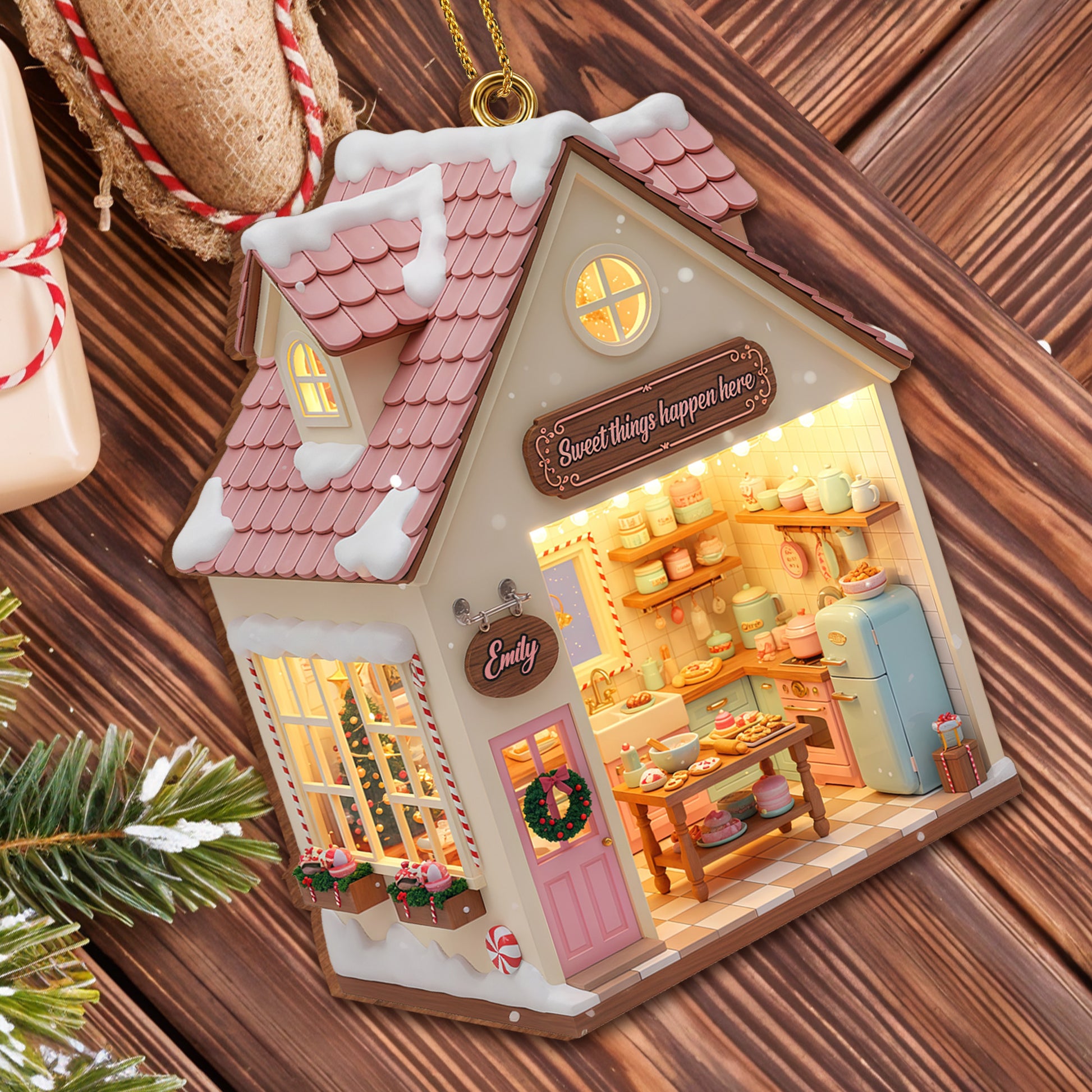 Sweet Things Happen Here, House Ornament