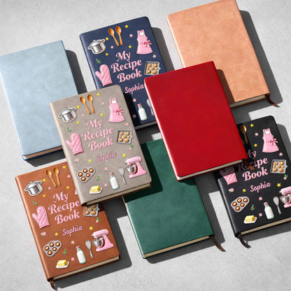 My Recipe Book Kitchen Apron And Stand Mixer Baking Theme