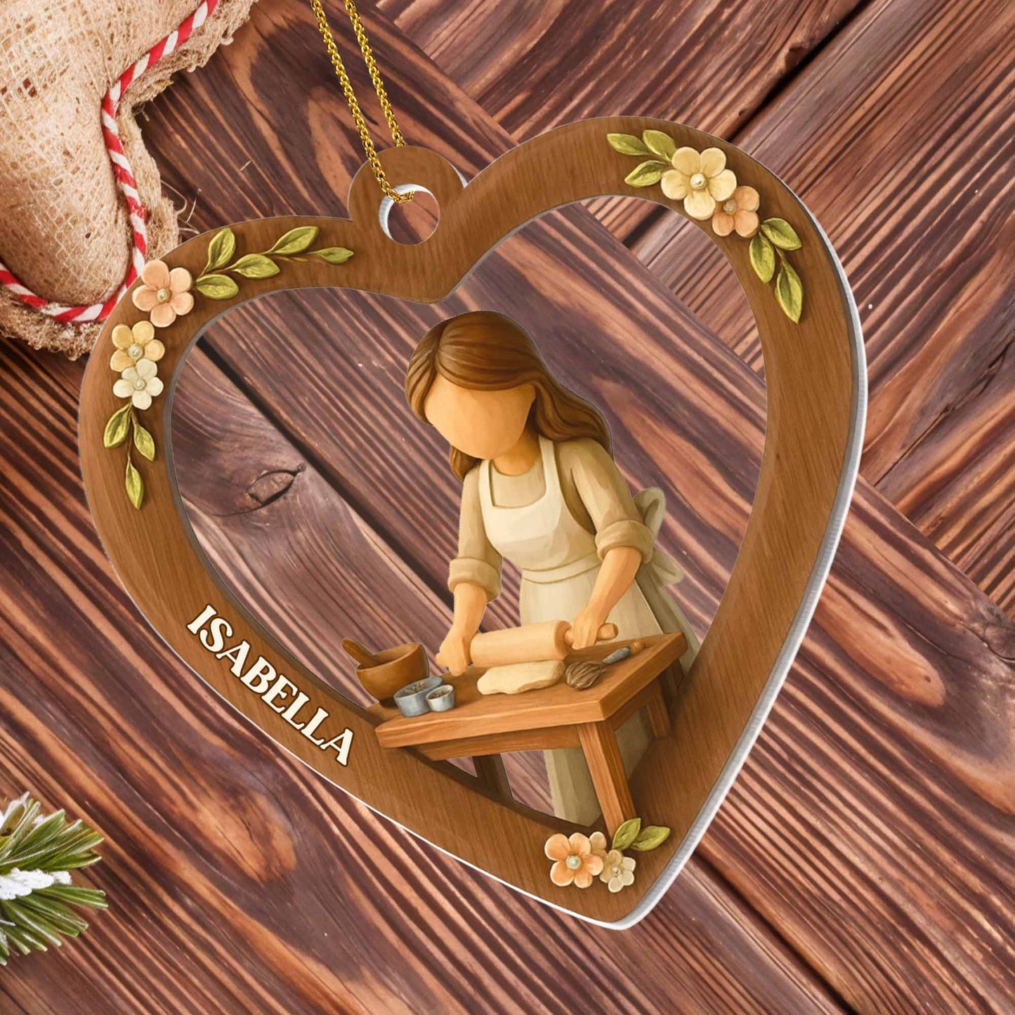 Cherish Our Cooking Moments Together, Heart and Flowers Design