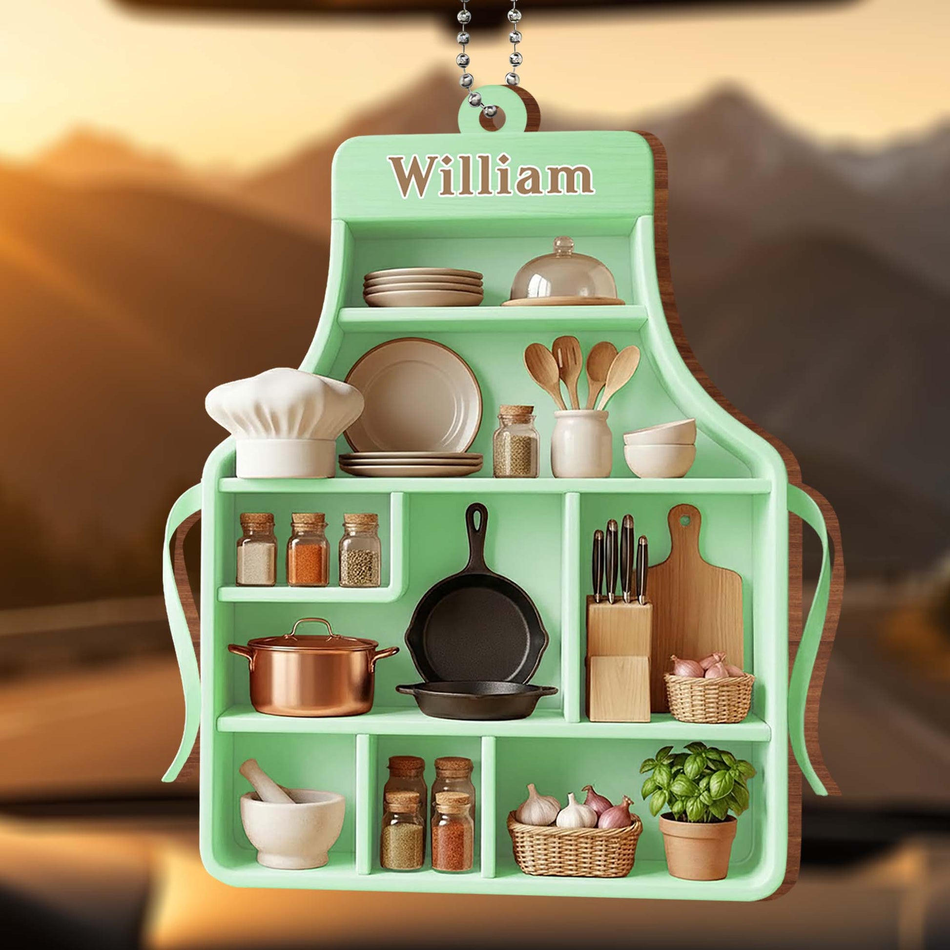Bring the Kitchen to Your Car, Chef-Themed Ornament