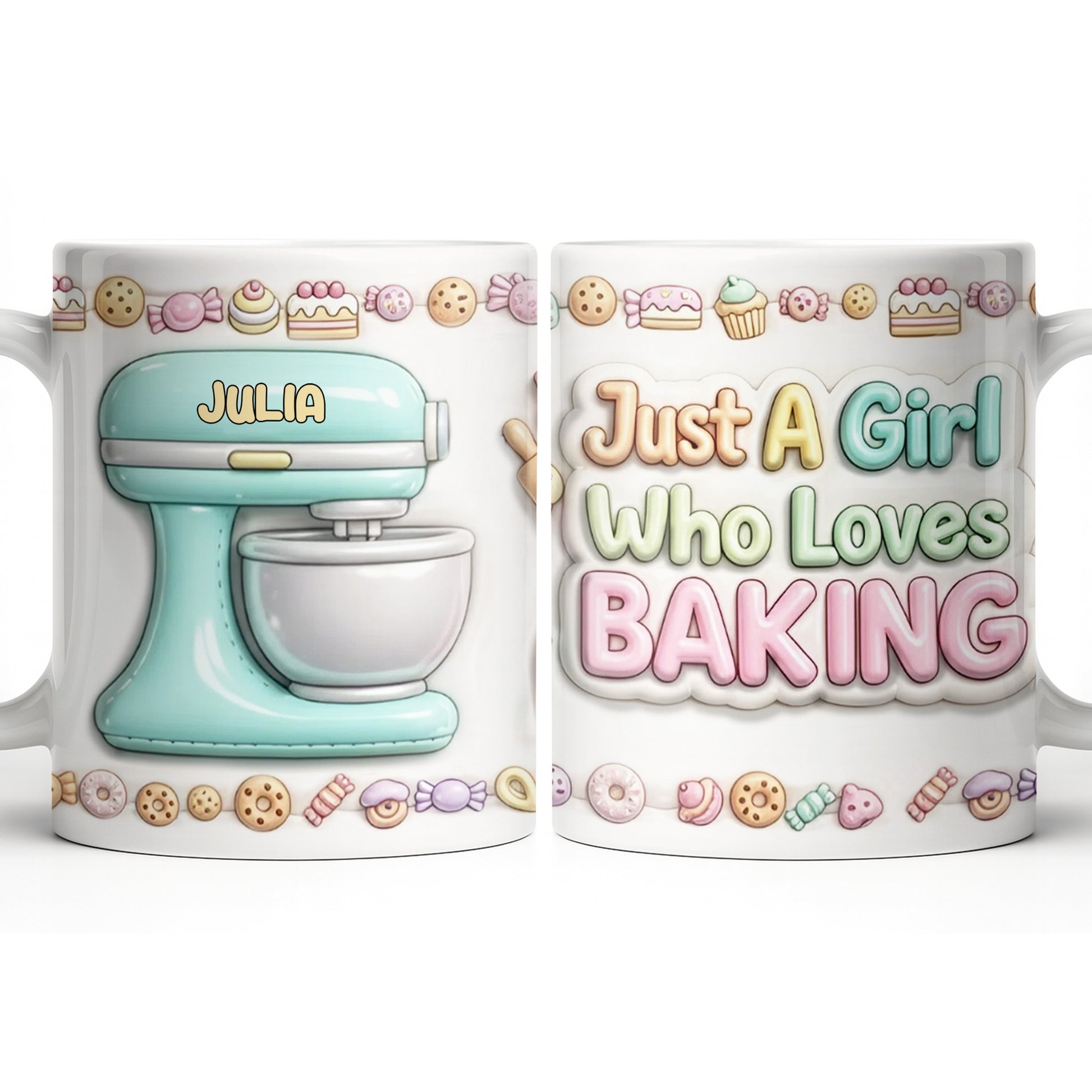 Just A Girl Who Loves Baking With Mixer And Cupcakes