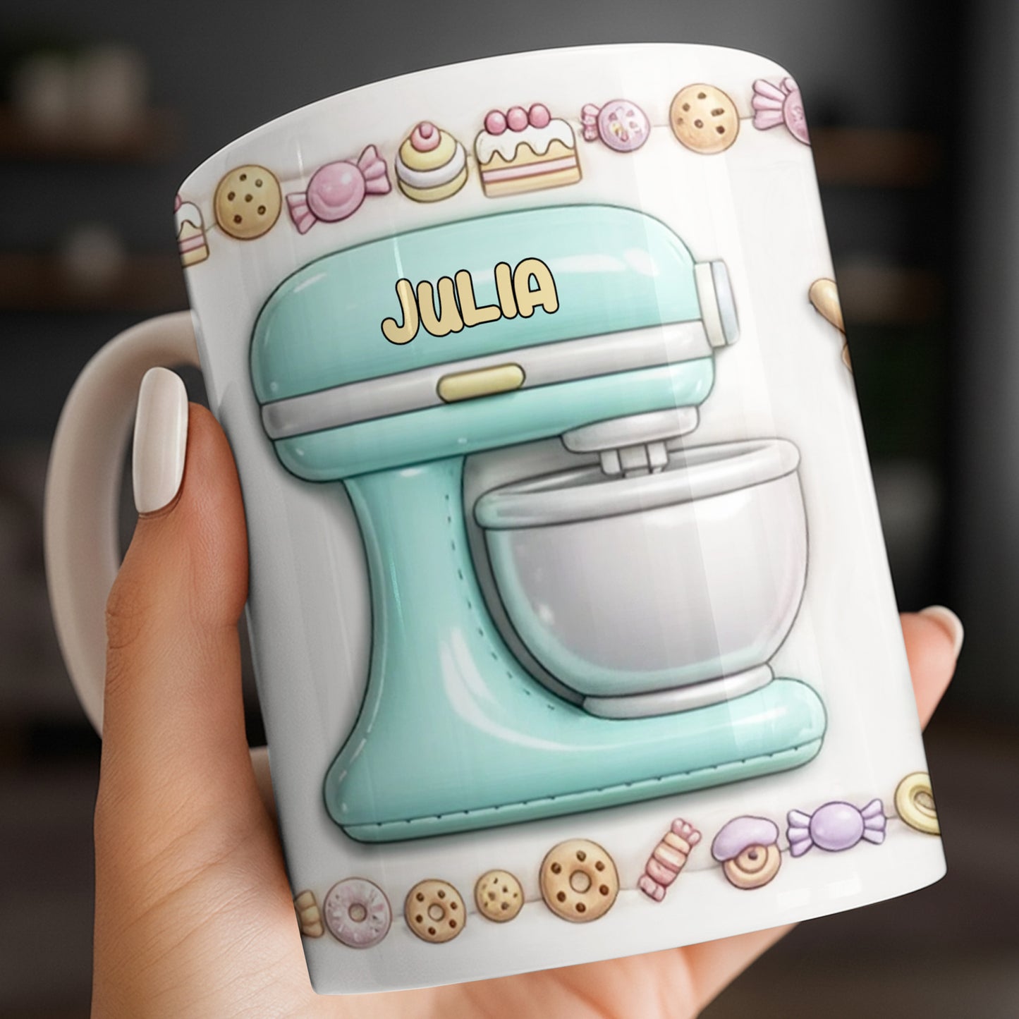 Just A Girl Who Loves Baking With Mixer And Cupcakes