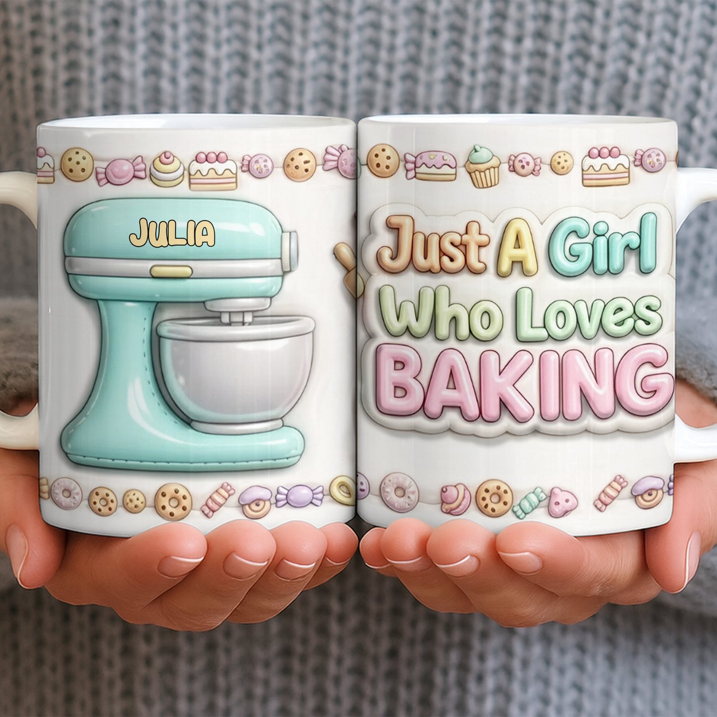 Just A Girl Who Loves Baking With Mixer And Cupcakes