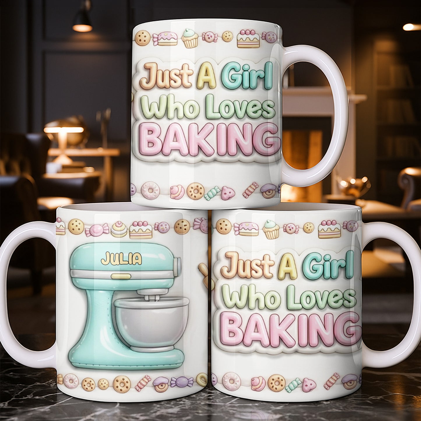 Just A Girl Who Loves Baking With Mixer And Cupcakes