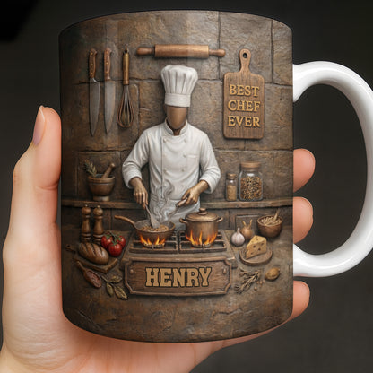 Best Chef Ever With Kitchen Tools And Cooking Stove