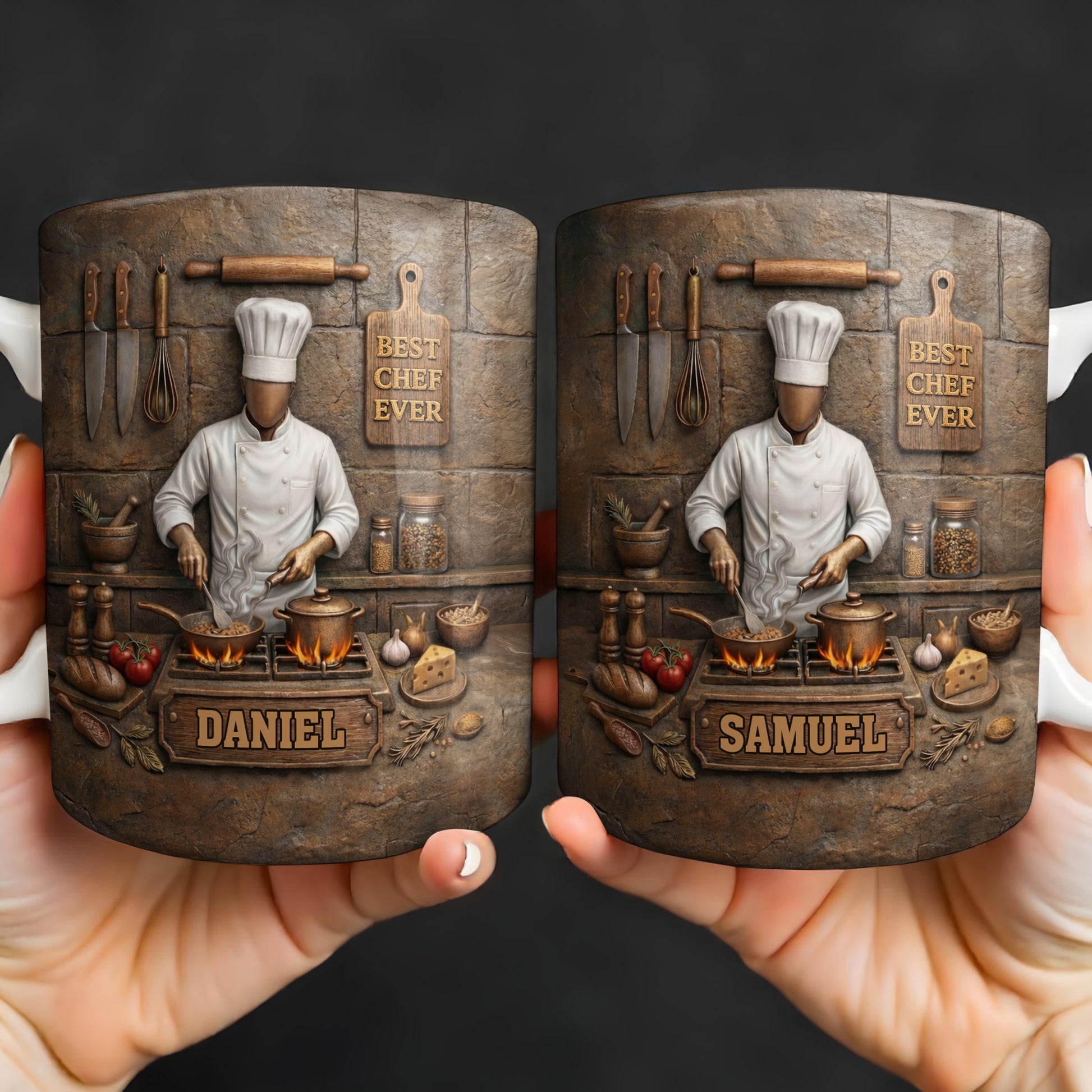 Best Chef Ever With Kitchen Tools And Cooking Stove