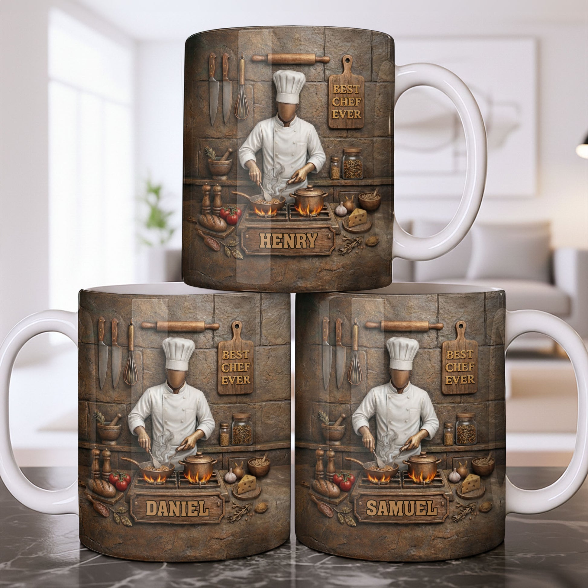 Best Chef Ever With Kitchen Tools And Cooking Stove