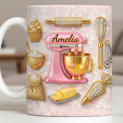 Baking With Love And Style Gold Mixer And Rolling Pin