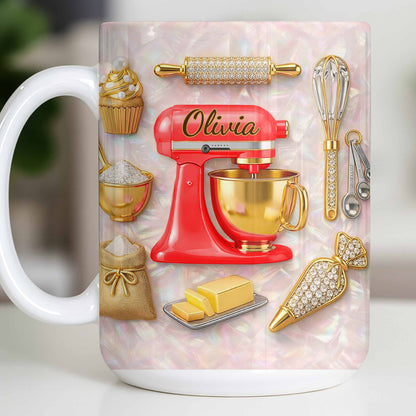 Baking With Love And Style Gold Mixer And Rolling Pin