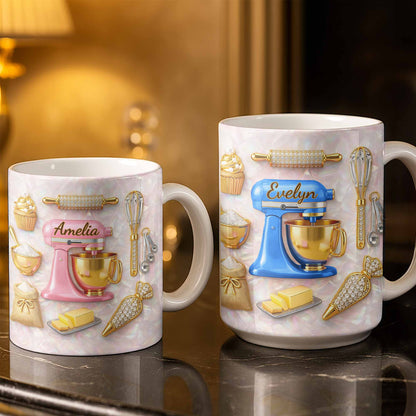 Baking With Love And Style Gold Mixer And Rolling Pin