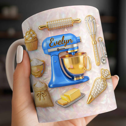 Baking With Love And Style Gold Mixer And Rolling Pin