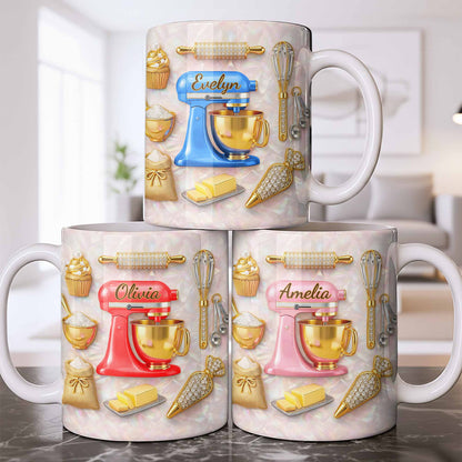 Baking With Love And Style Gold Mixer And Rolling Pin