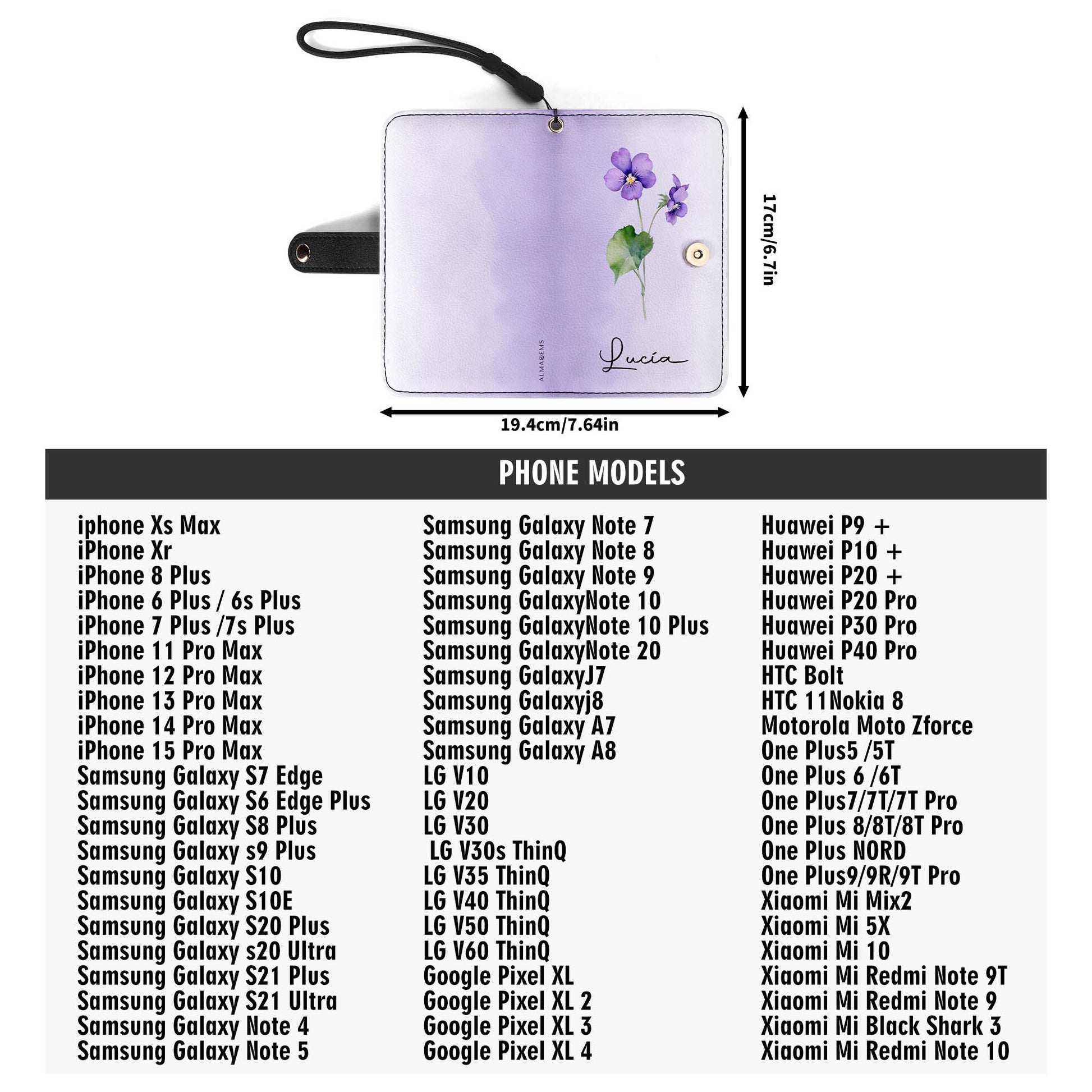 Let Your Dreams Blossom Floral Wallet Design