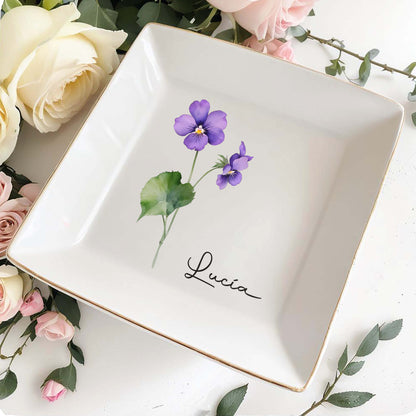 Blossom With Joy - Personalized Custom Jewelry Dish - CP001_SCRD