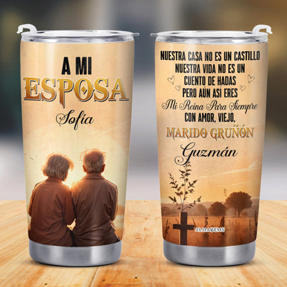 A Mi Esposa - Vaso de acero inoxidable personalizado de 20 oz y 30 oz - CP004_TB