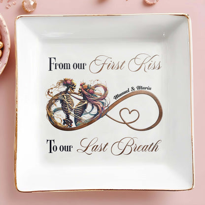 From Our First Kiss to Our Last Breath - Personalized Custom Mason Jar Light - CP011_SCRD