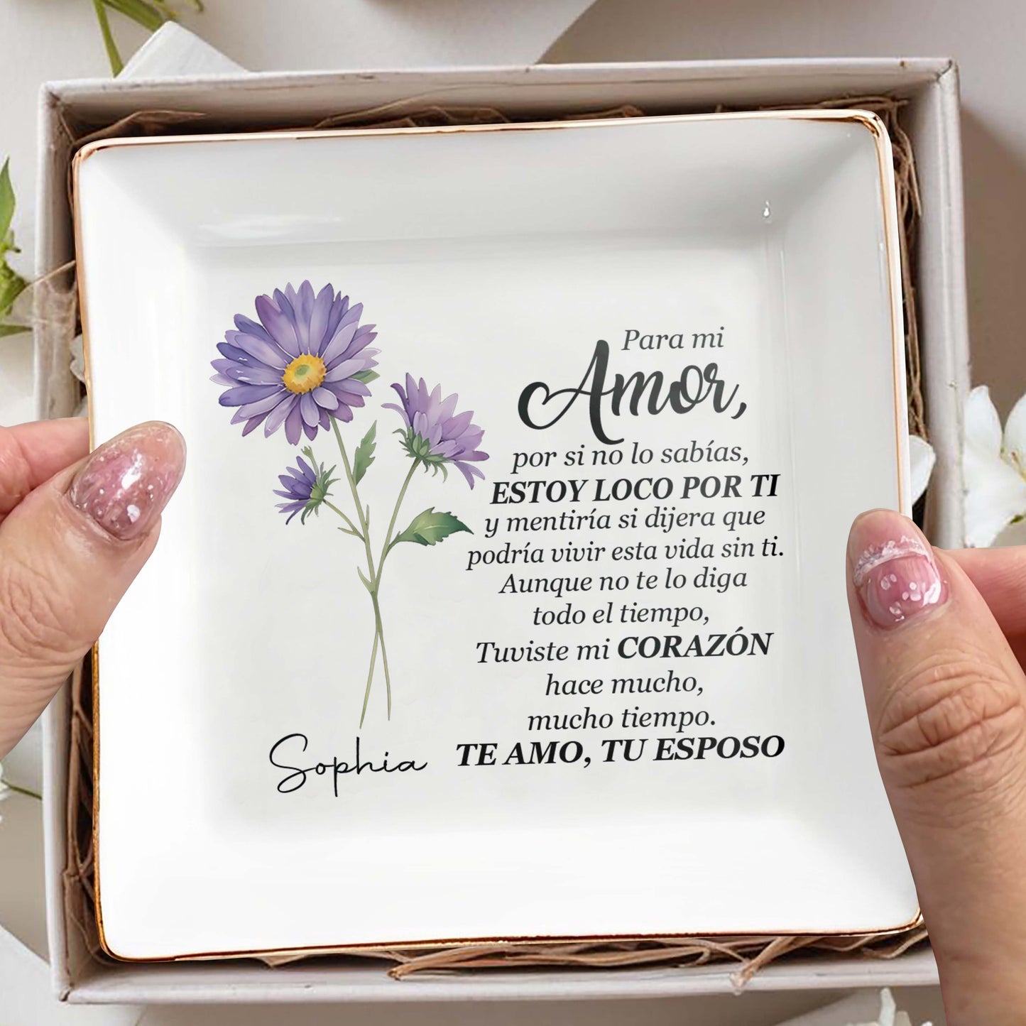 Para Mi Amor - Plato de joyería personalizado - CP017_SCRD