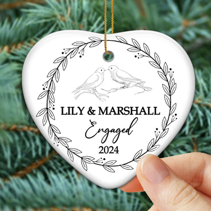 Celebrate Your Engagement With Love Ornament