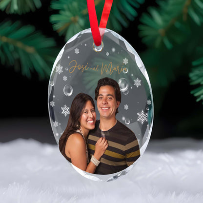 Celebrate Love And Family Glass Ornament