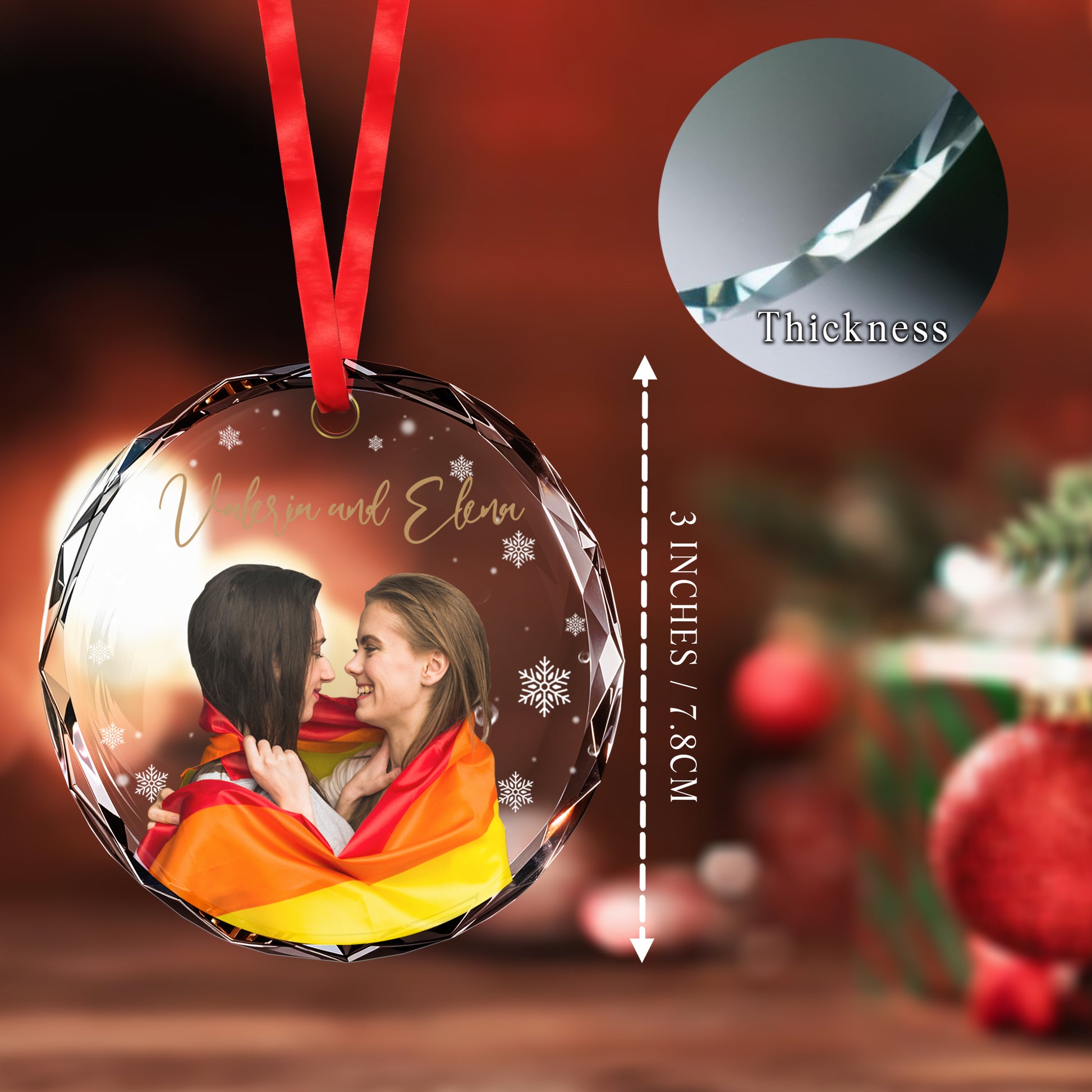 Celebrate Love And Pride Glass Ornament