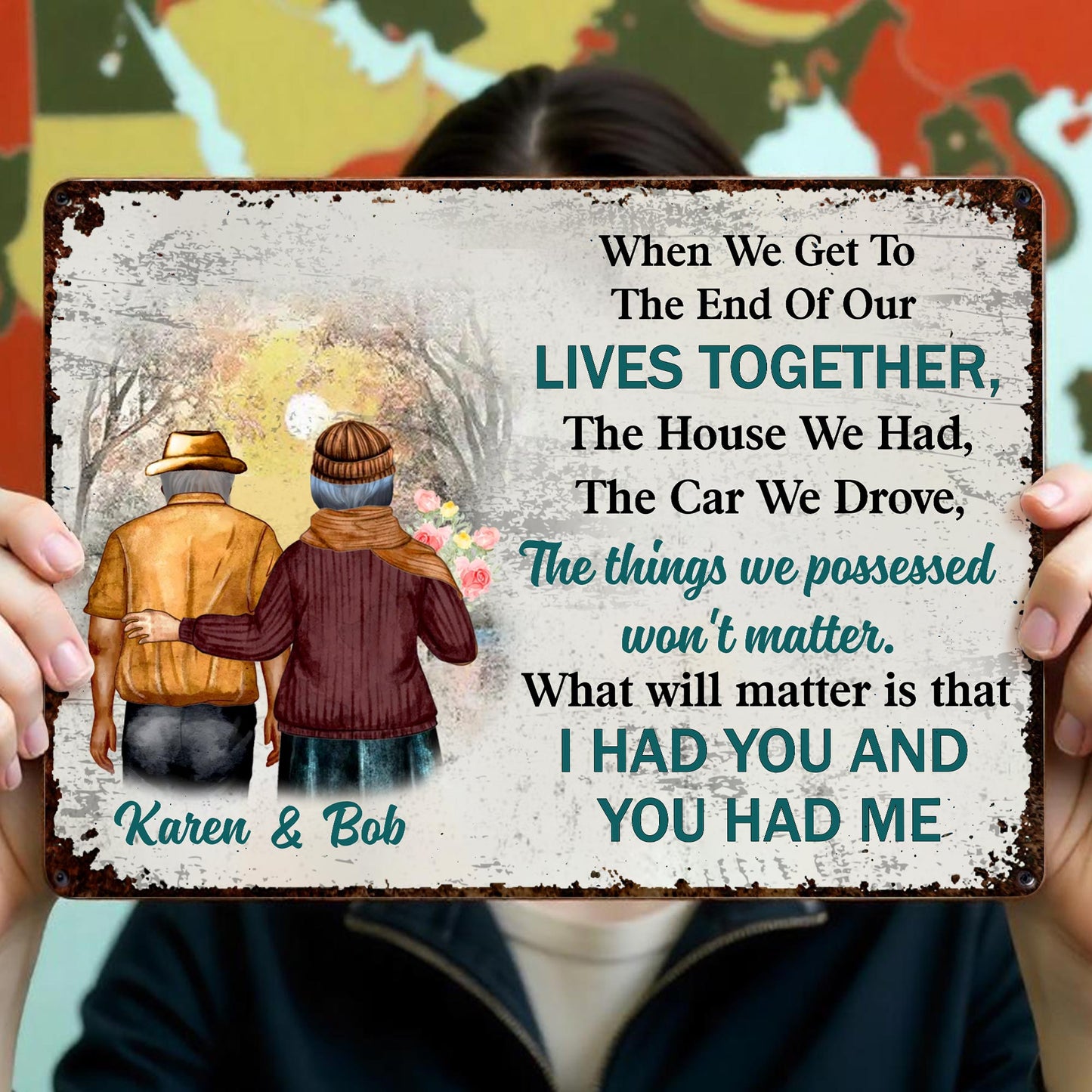 When We Get To The End Of Our Lives Together, I Had You And You Had Me, Elderly Couple And Flowers