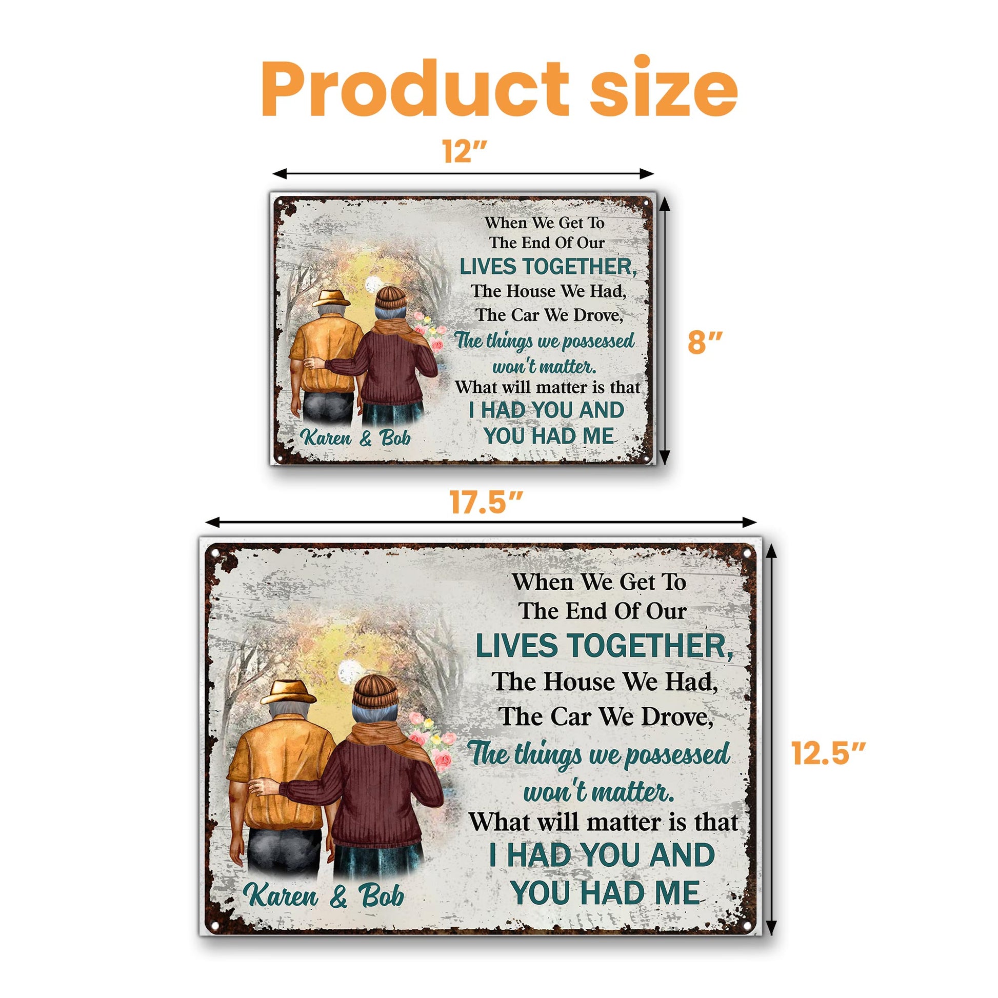 When We Get To The End Of Our Lives Together, I Had You And You Had Me, Elderly Couple And Flowers