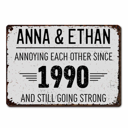 Annoying Each Other And Still Going Strong Rustic Design - Personalized Custom Shaped Car Visor Clip - CPL050_VIS