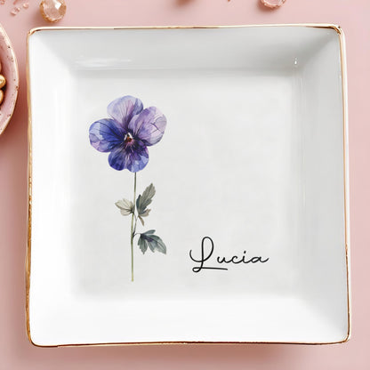 Elegant Floral Design Jewelry Dish