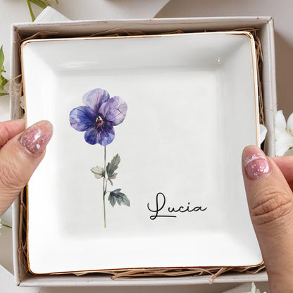 Elegant Floral Design Jewelry Dish