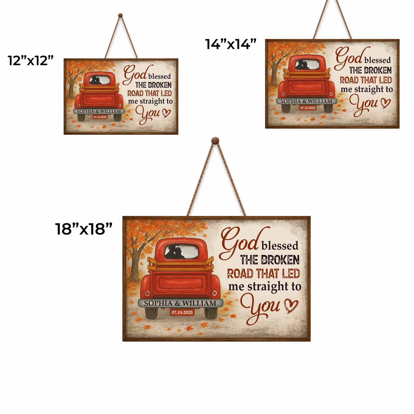 God Blessed The Broken Road That Led Me Straight To You, Truck Under Autumn Tree