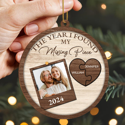 The Year I Found My Missing Piece Heart And Puzzle Ornament