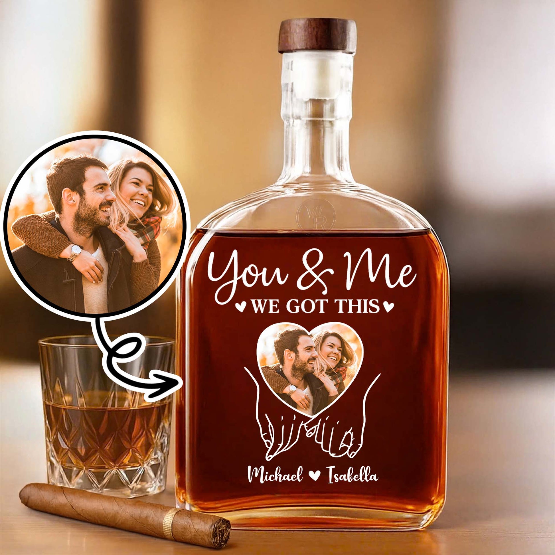 You & Me We Got This Heart And Flames Design