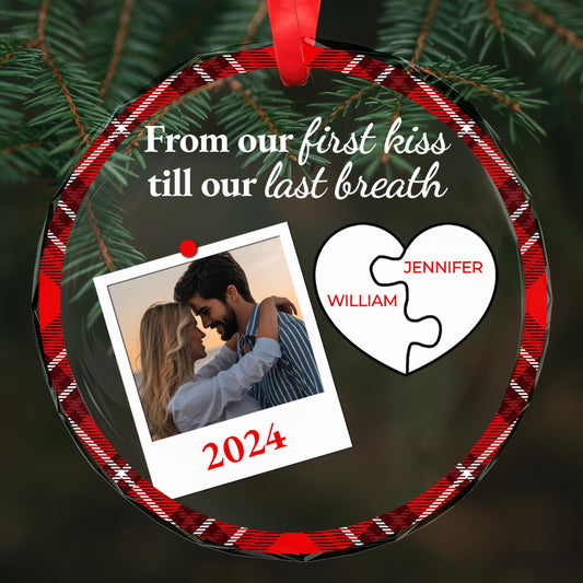 First Kiss To Last Breath Puzzle Heart Ornament