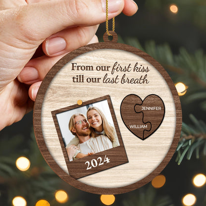 From Our First Kiss Till Our Last Breath, Heart Photo Frame