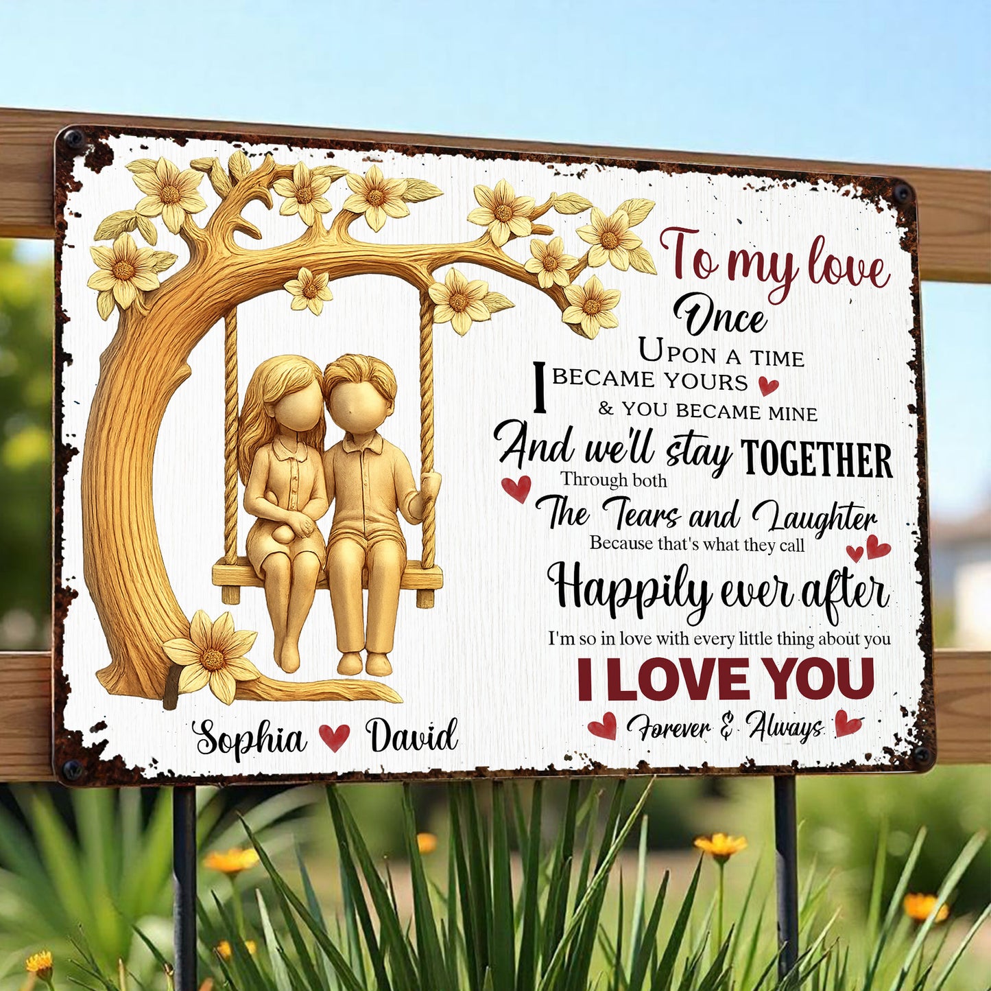 To My Love Once Upon A Time Couple On Swing