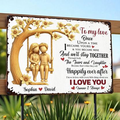 To My Love Once Upon A Time Couple On Swing