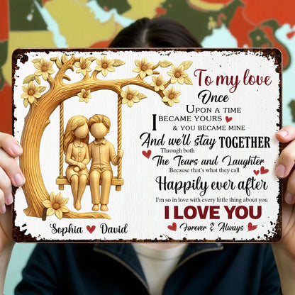 To My Love Once Upon A Time Couple On Swing