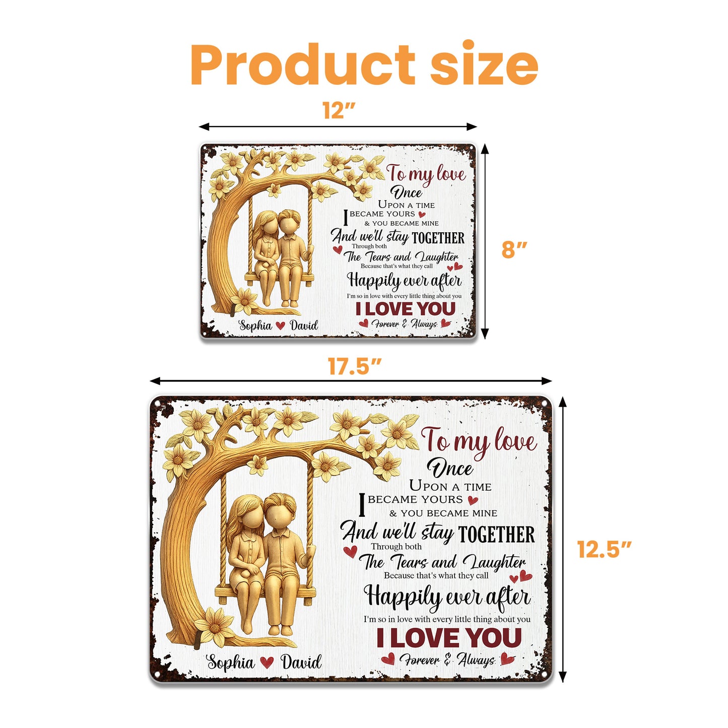 To My Love Once Upon A Time Couple On Swing