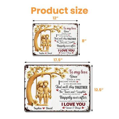 To My Love Once Upon A Time Couple On Swing