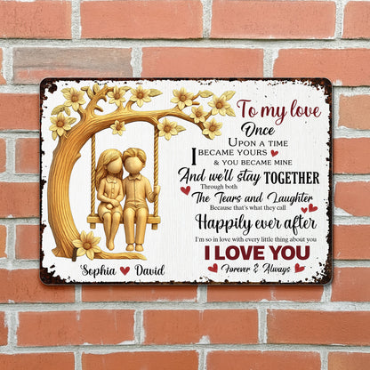 To My Love Once Upon A Time Couple On Swing