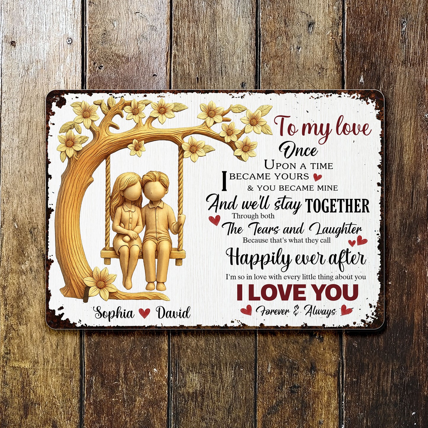 To My Love Once Upon A Time Couple On Swing