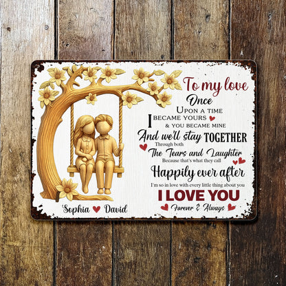 To My Love Once Upon A Time Couple On Swing