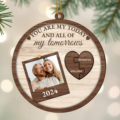 You Are My Today And All Of My Tomorrows Love Heart Photo Frame