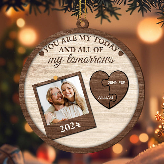 You Are My Today And All Of My Tomorrows Love Heart Photo Frame