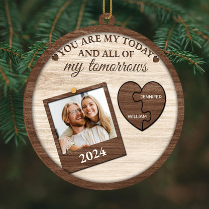 You Are My Today And All Of My Tomorrows Love Heart Photo Frame